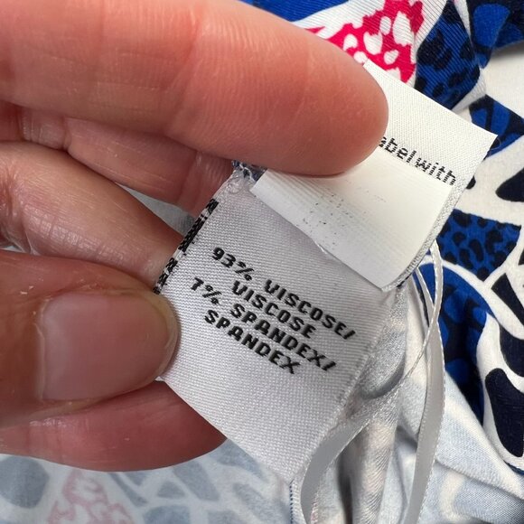 Diane Von Furstenberg DVF Julian Two Wrap Dress Blue Printed Viscose 10 - Picture 10 of 11